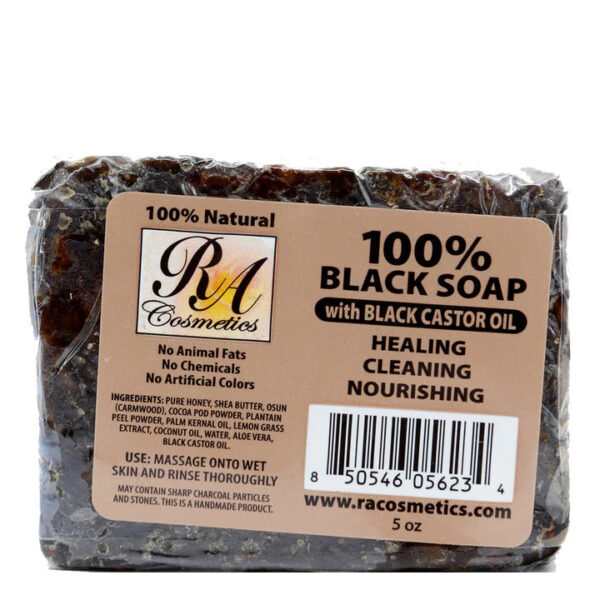 RA COSMETICS 100% Black Soap with Black Castor Oil